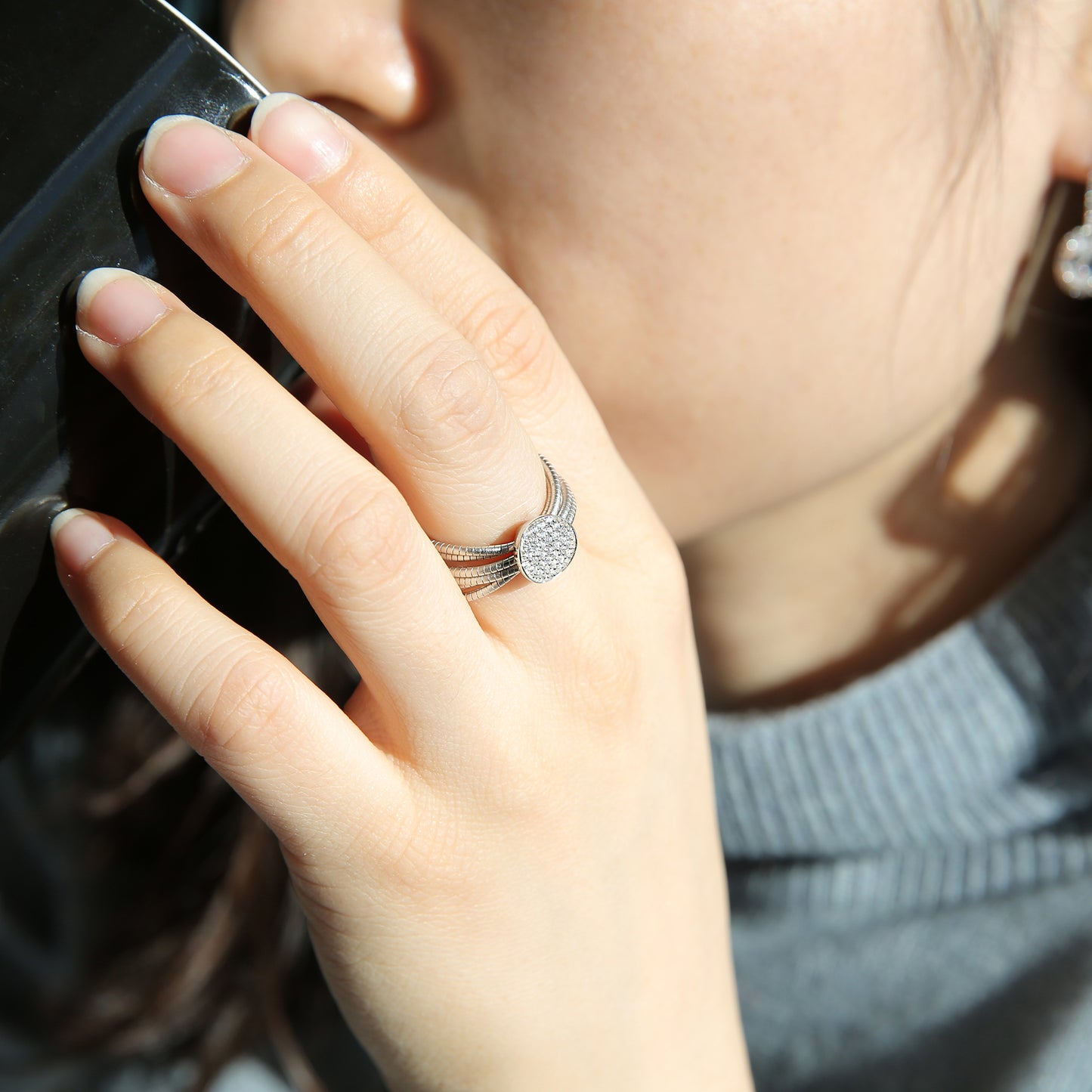 Together Wire Silver Ring