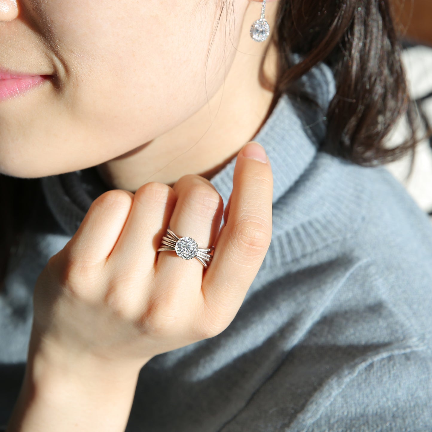 Together Wire Silver Ring