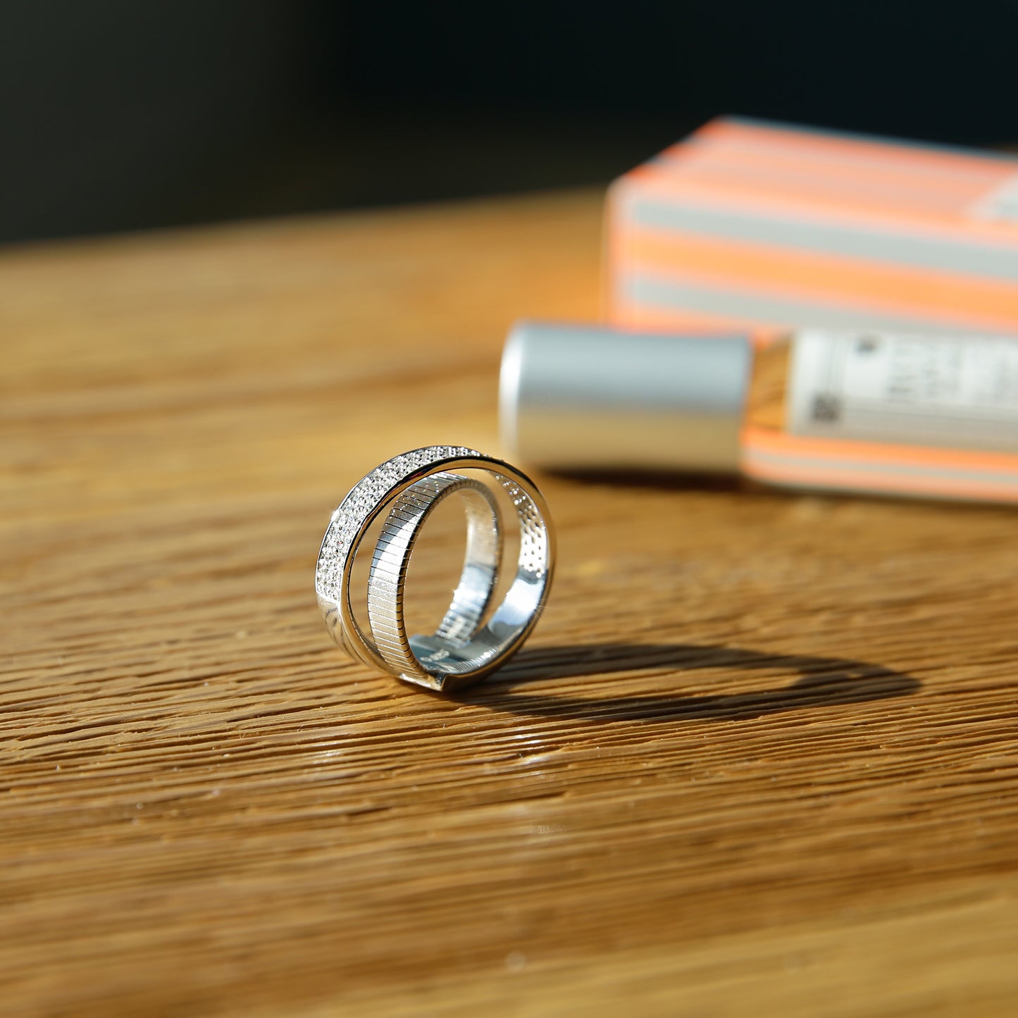 Wide-X Wire Silver Ring