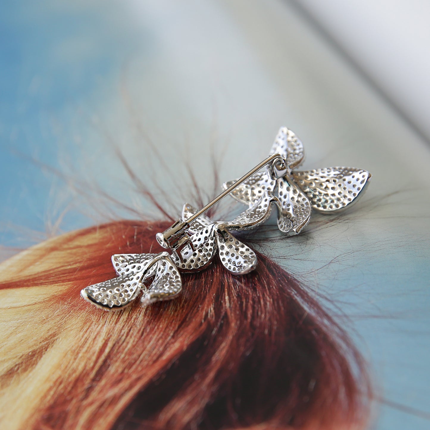 Jasmine Blossom Silver Pin Brooch