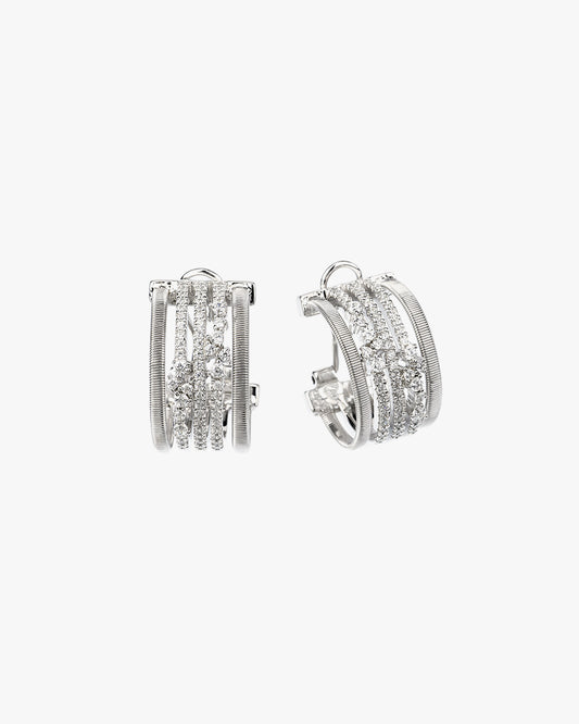 Gem Crush Silver Hoop Earrings