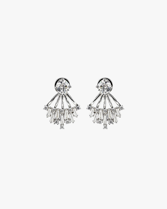 Sparkling Ear Jackets Silver Earrings