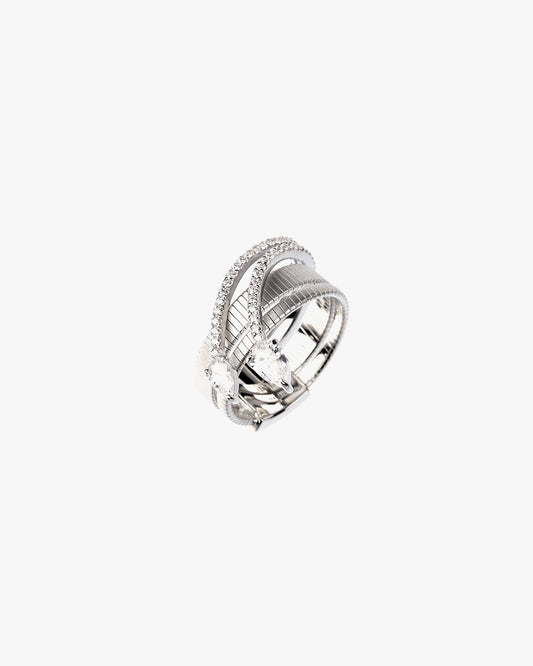 Twice Italian Wire Silver Ring