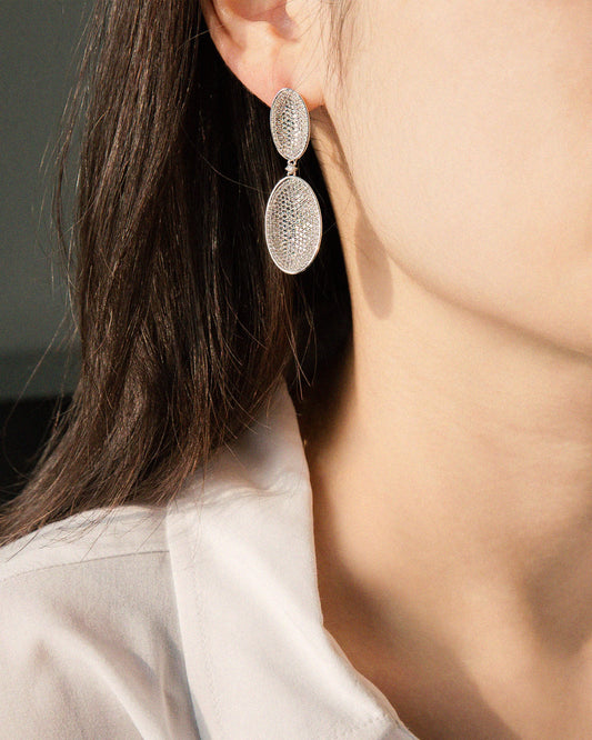 Marry Mirror Silver Earrings