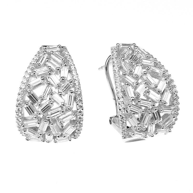 Judy Gemmy Silver Earrings