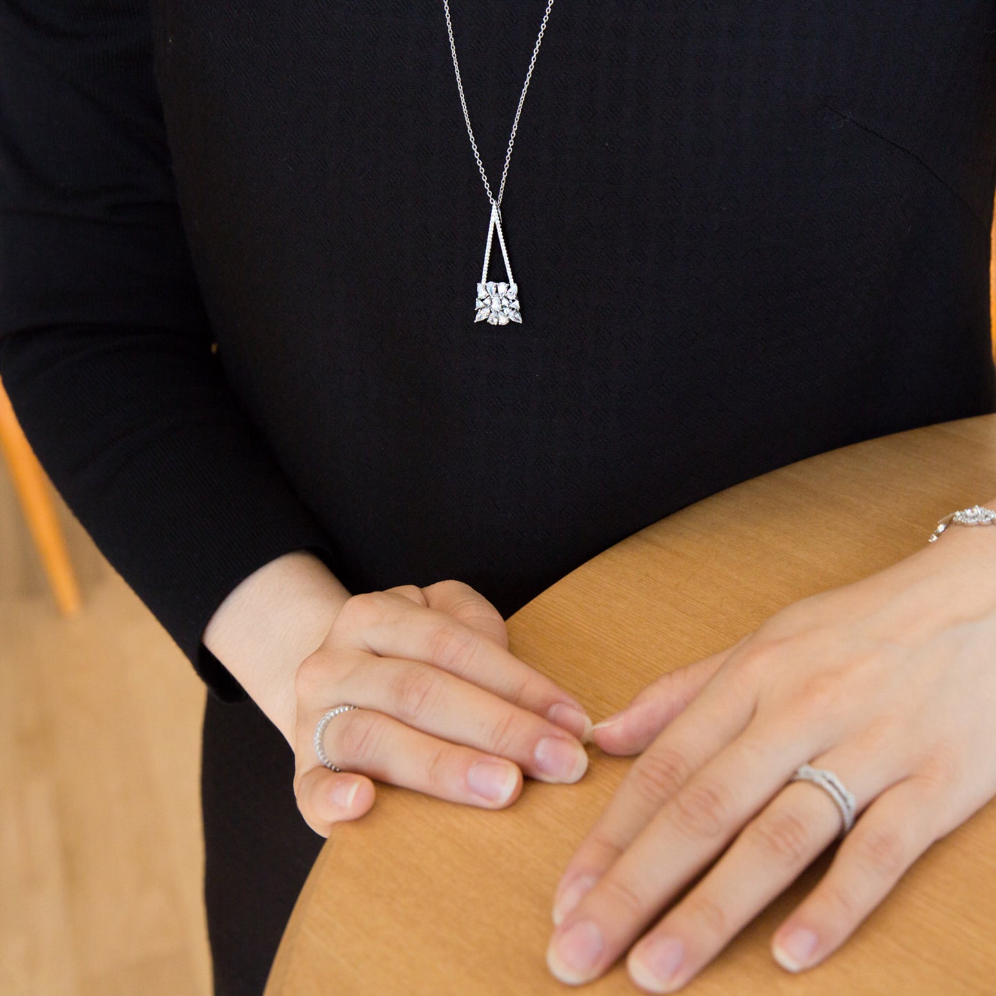 Silver Stardust Pendant Necklace