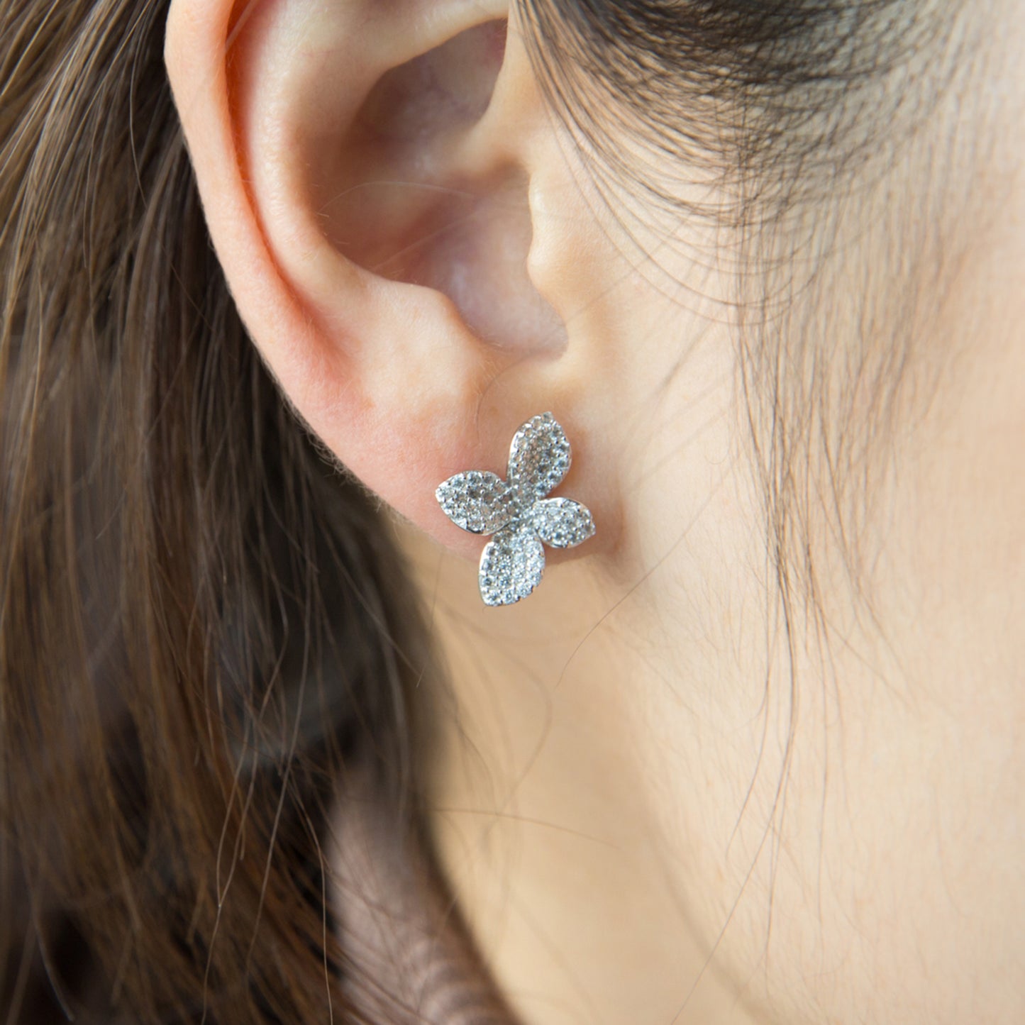 Blossom Silver Stud Earrings