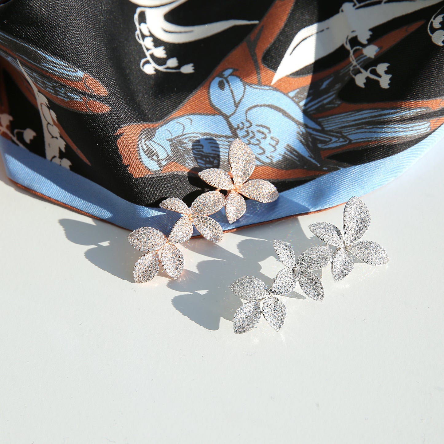 Jasmine Blossom Silver Pin Brooch