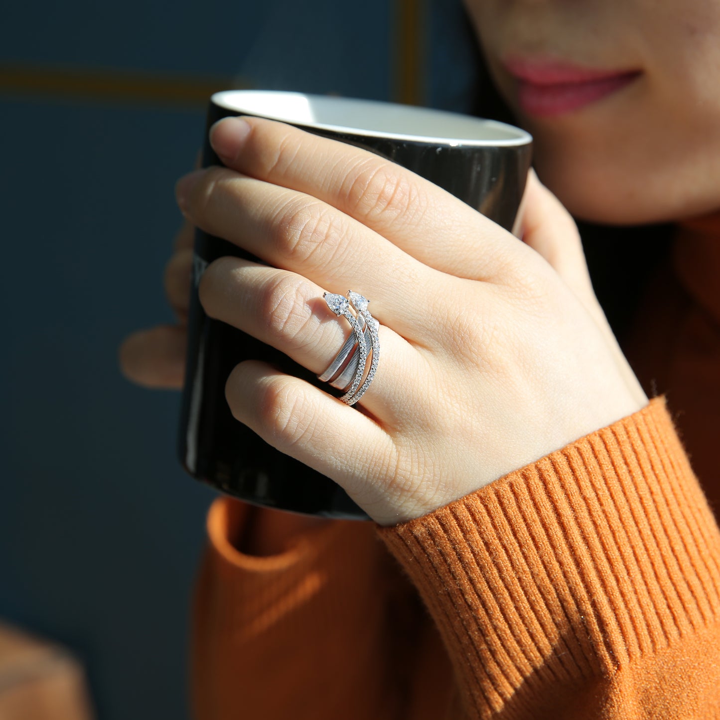 Twice Italian Wire Silver Ring