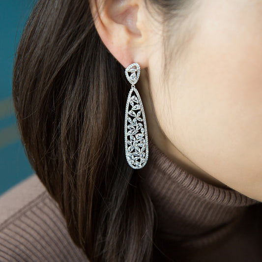 Talia Silver Drop Earrings