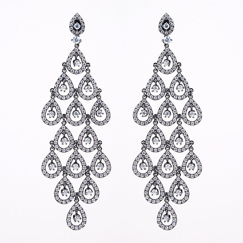 Schandria Silver Chandelier Earrings